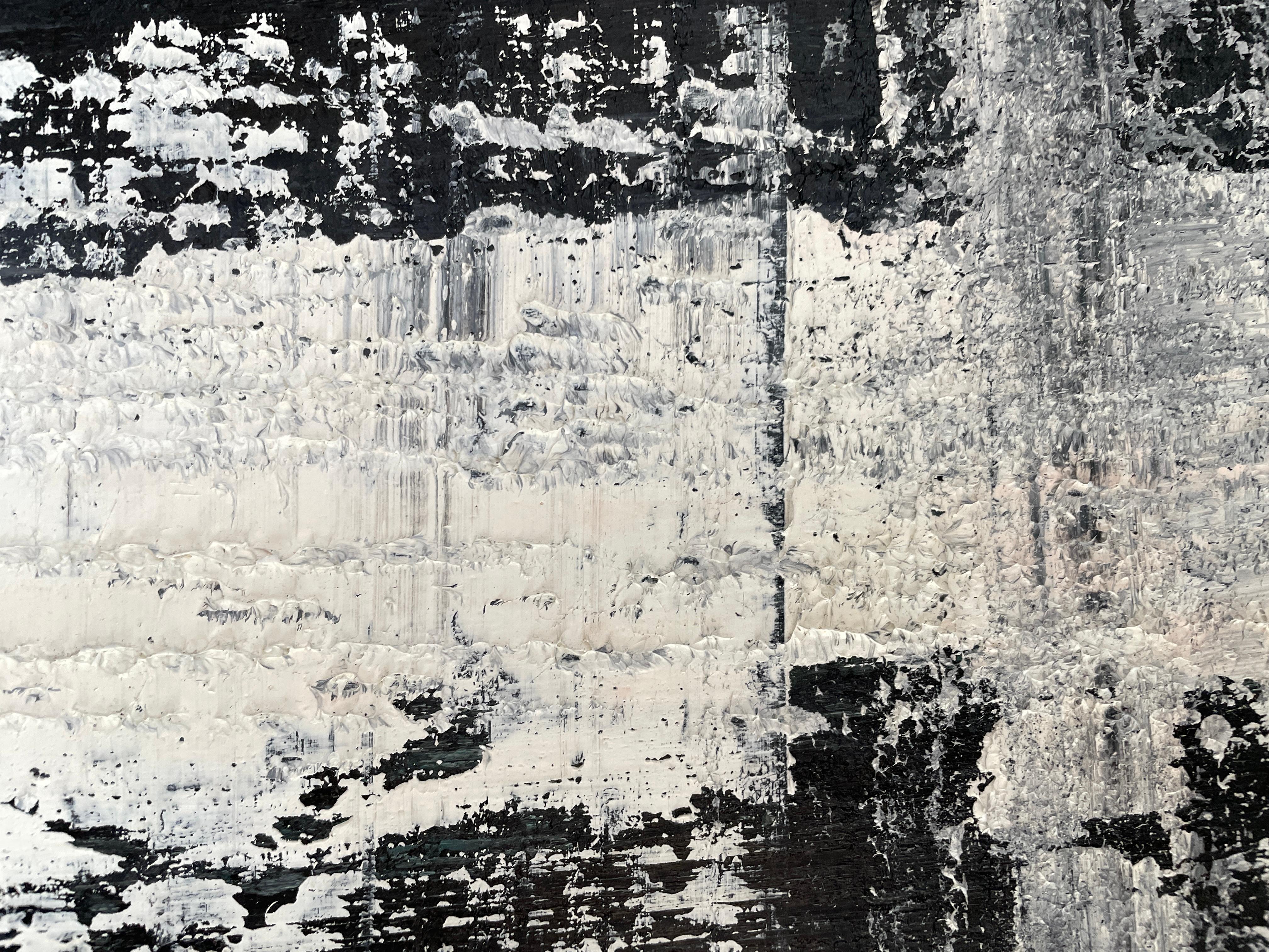 « Marshmallow Rising » de Frida Willis, expressionniste abstraite noire et blanche en vente 6
