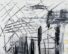 "Peace" - Large Textured Impasto Abstract Expressionist in White and Purple