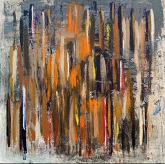 ‘Rollie With Angels' by Frida Willis - Abstract in Ochre and Earth Tones