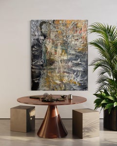 "Untitled" - Large Textured Oil Impasto Modern Abstract Expressionist Artwork