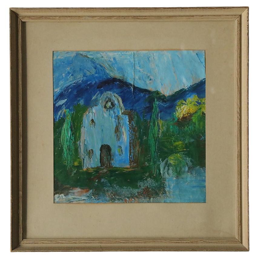 Frideborg Bryth, Composition, 1950s, Acrylic Painting, Framed For Sale