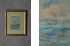 Frideborg Bryth Gouache Painting, Framed, Scandinavian Modern, 1961