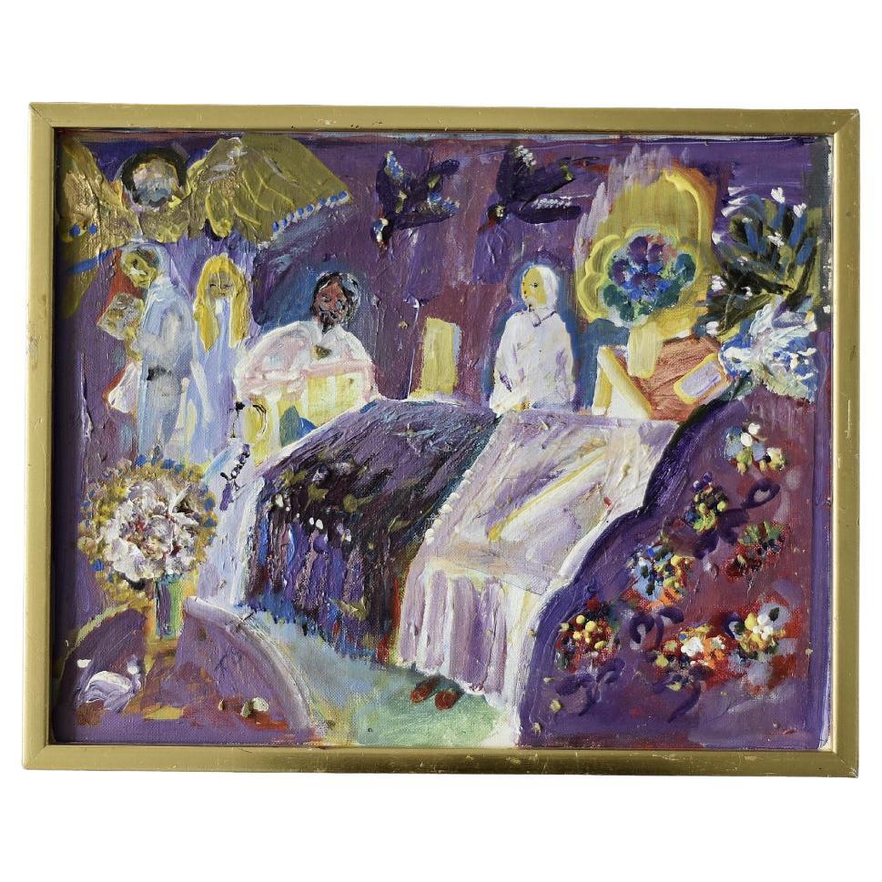 Frideborg Bryth, Patienter Privat, Öl auf Leinwand, 1950er Jahre, gerahmt im Angebot