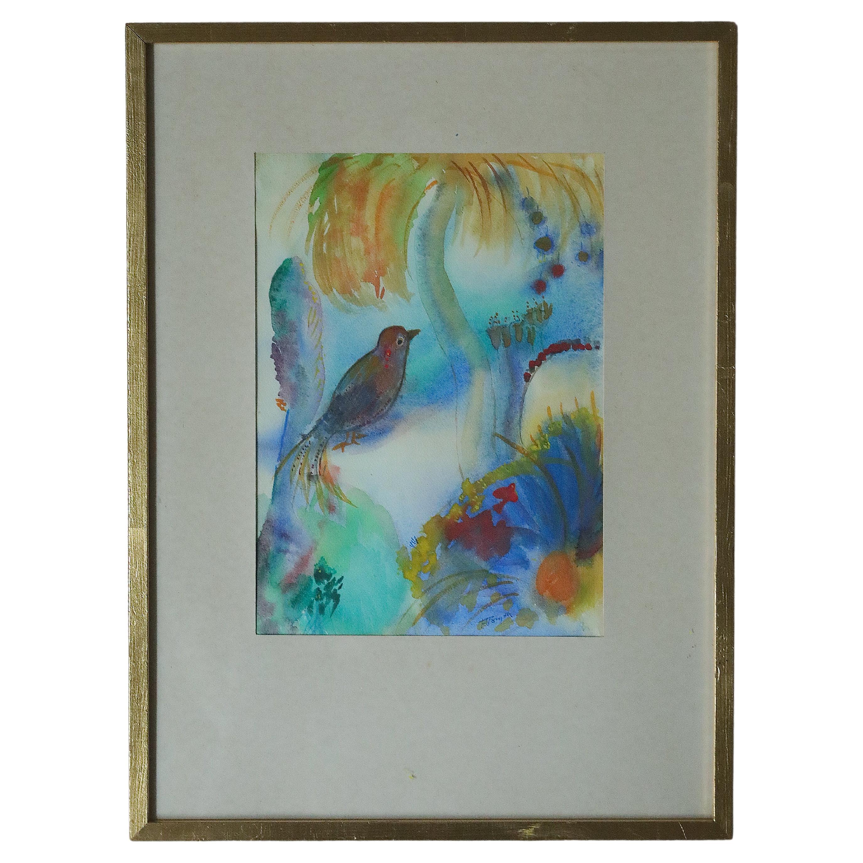 Frideborg Bryth, Watercolor, 1961, Framed For Sale