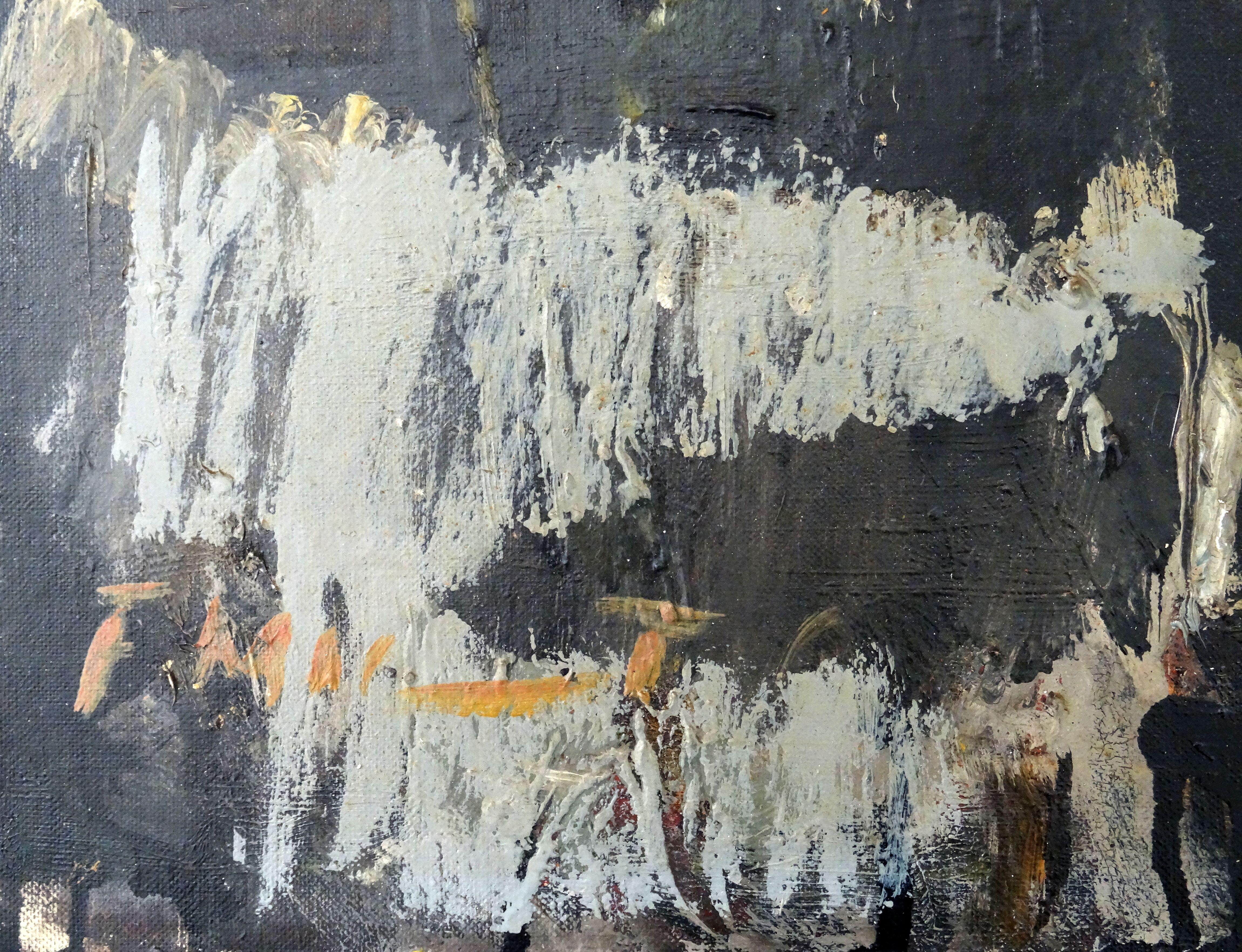 Fiori in vaso, olio su tela su cartone, 71,5x55,5 cm - Painting di Fridrihs Milts 