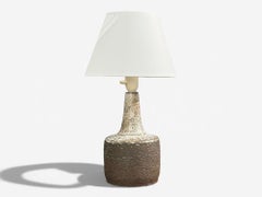 Fridtjof Sejersen, Table Lamp, Brown Ceramic, Denmark, 1960s