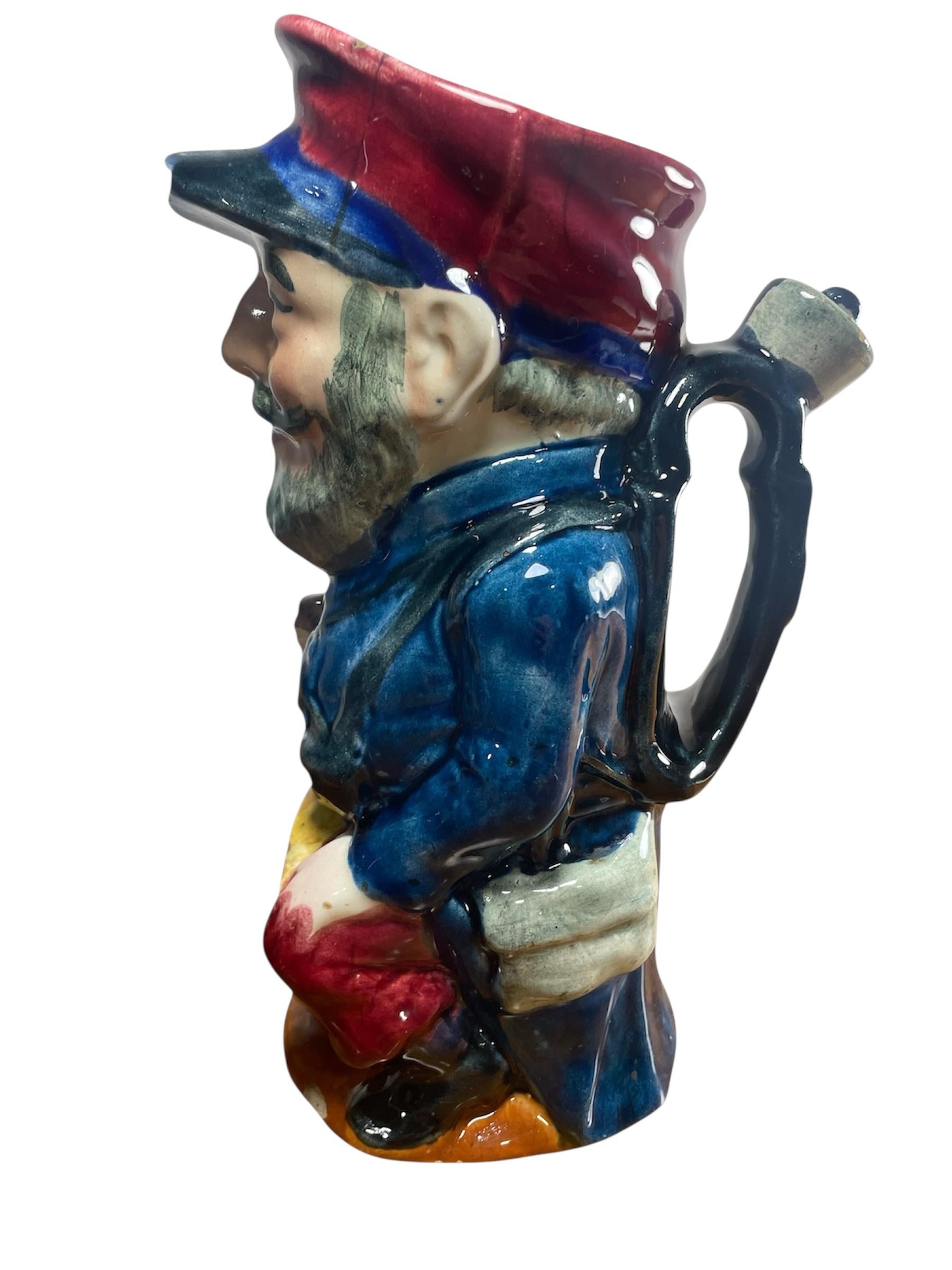 Frie Onnaing Majolica French Army Reservit Jug Pitcher For Sale 1