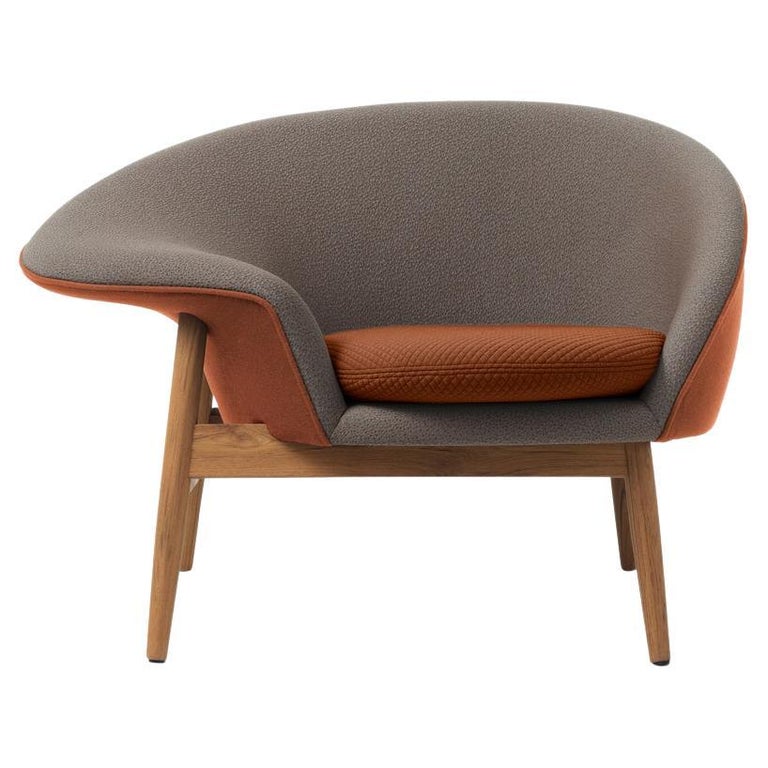 Fried Egg Left Chair Dark Caramel, Autumn Grey, Spicy Brown by Warm Nordic For Sale