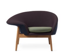Fried Egg Left Lounge Chair Dark Blue, Eggplant, Light Sage by Warm Nordic