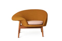 Fried Egg Left Lounge Chair Dark Ochre, Pale Rose by Warm Nordic