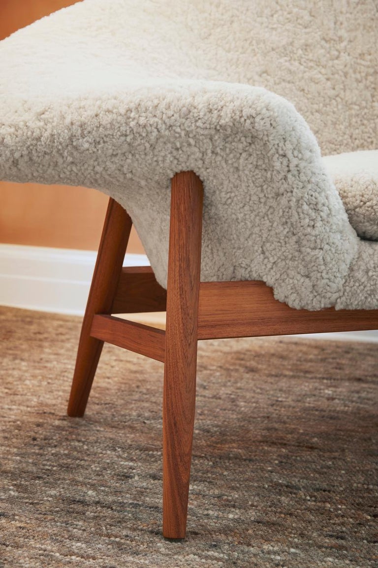 Post-Modern Fried Egg Left Lounge Chair Grey Melange by Warm Nordic For Sale