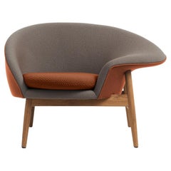 Fried Egg Right Lounge Chair Caramel Grey Spicy Brown by Warm Nordic