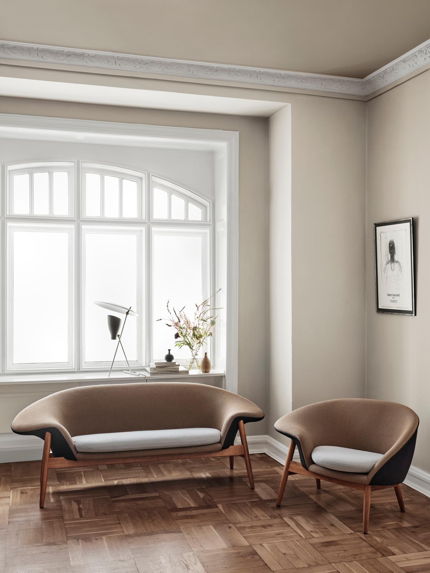 Danish Fried Egg Sofa Soft Violet Plum Fresh Peach by Warm Nordic For Sale