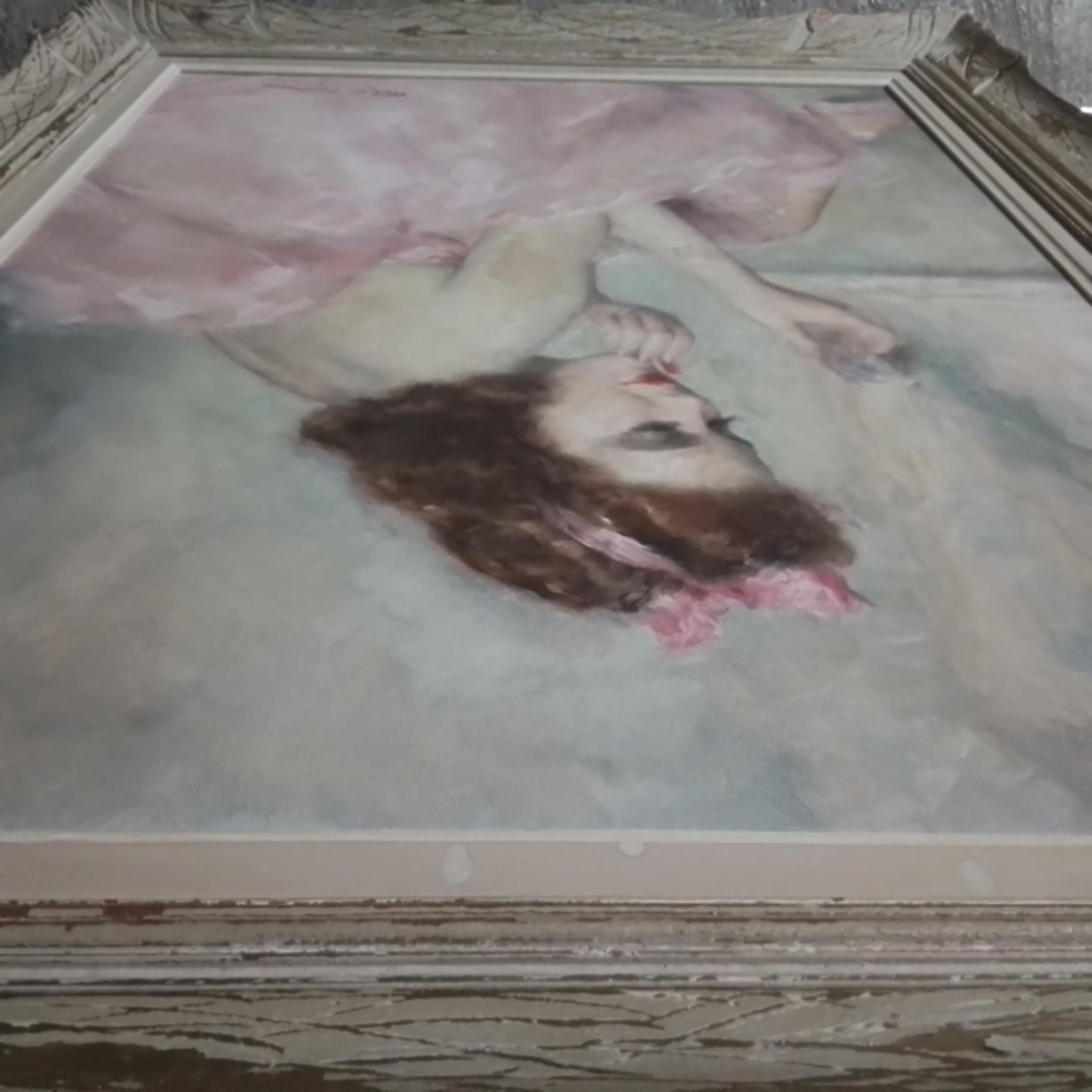 SOLD - Vintage painting - FRIED PAL Paris, Opera Ballerina in pink, O/C For Sale 3