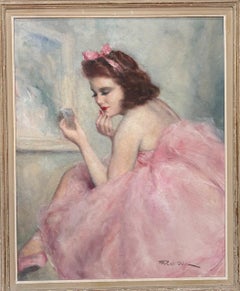 FRIED PAL Paris, Ballerina in pink, O/C, signed canvas