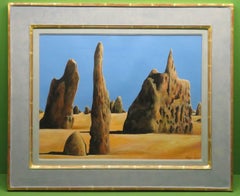 Frieda Hughes (1960-) English / Australian RED ROCK LANDSCAPE Original Painting