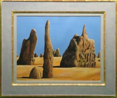 Frieda Hughes (1960-) English / Australian RED ROCK LANDSCAPE Original Painting
