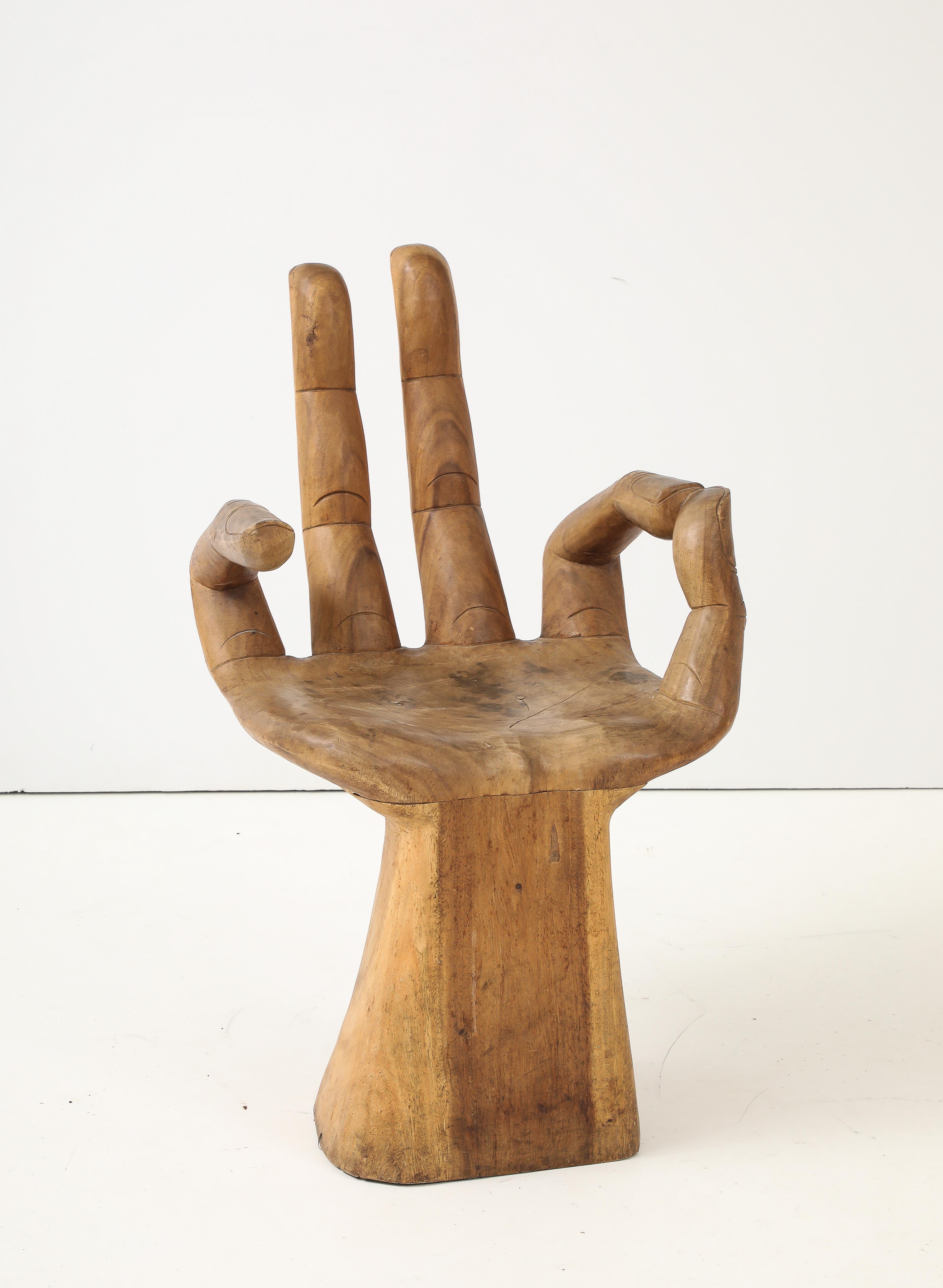 Organic Modern Friedberg Style Hand Chair For Sale