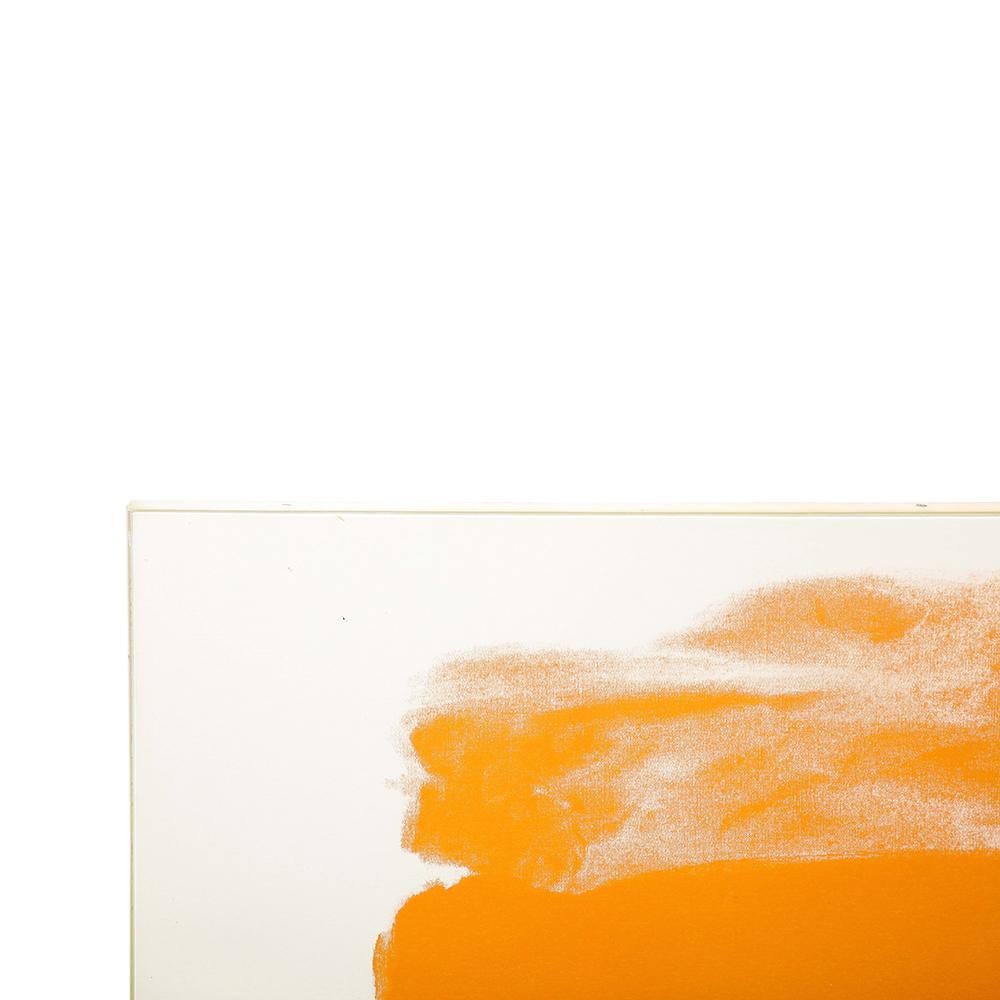 Lithographie Friedel Dzubas, abstraite, bleue, orange, verte, signée en vente 2