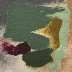 "Juncture (sketch)" Friedel Dzubas, Color Field, Green and Red, Abstract Sketch