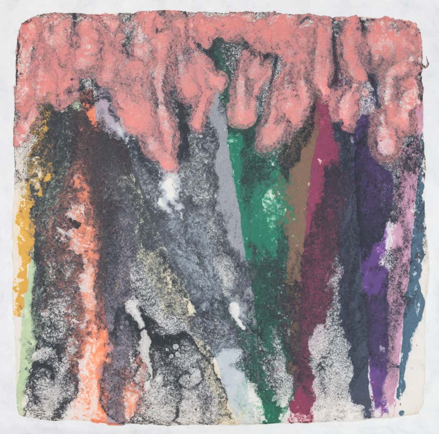"Untitled" Friedel Dzubas, Pastel Pink, Color Field, Abstract Expressionist Work