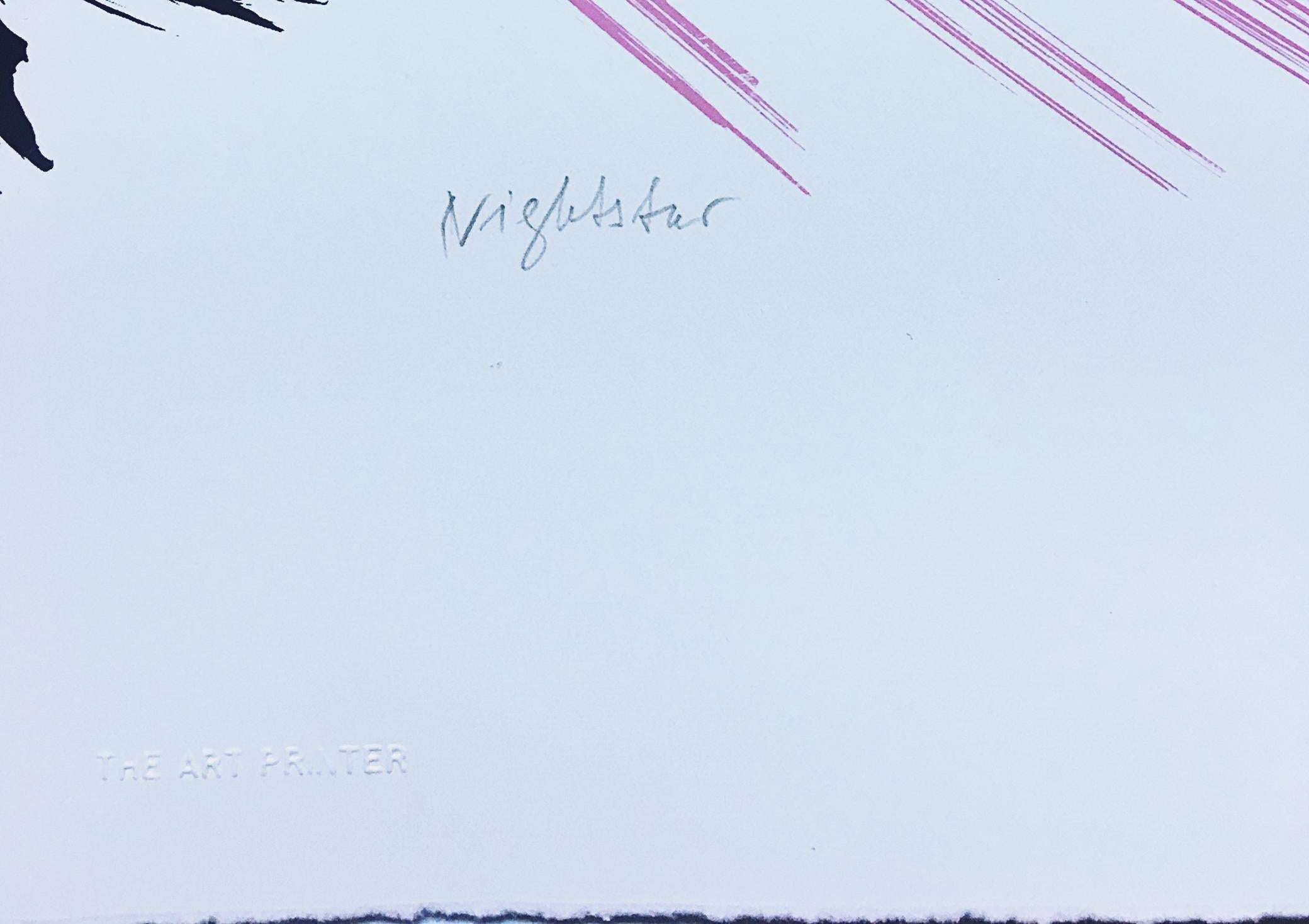 Friedel Dzubas Night Star Serigrafia astratta espressionista a colori firmata/N in vendita 2
