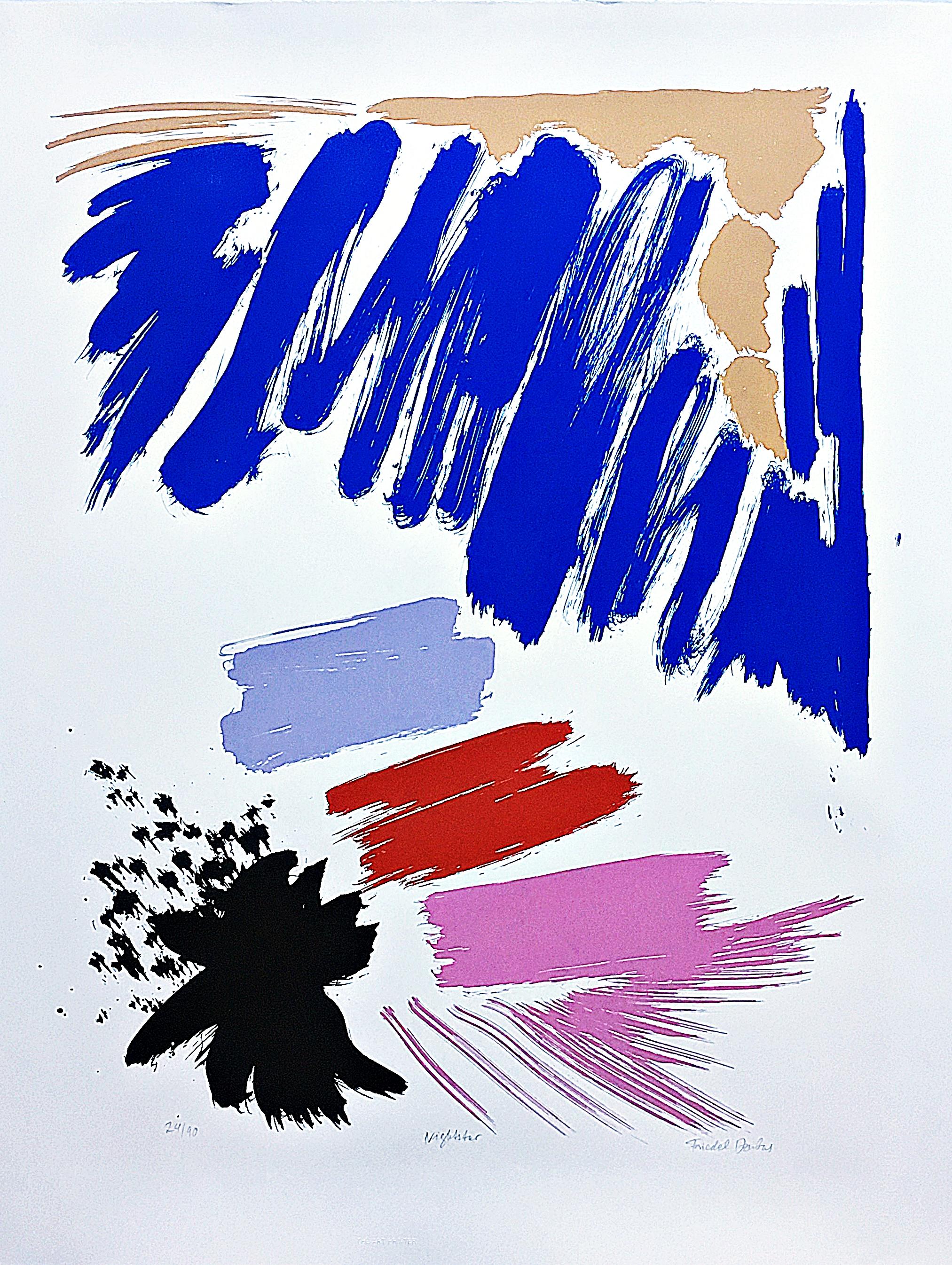 Friedel Dzubas Night Star Serigrafia astratta espressionista a colori firmata/N in vendita 4