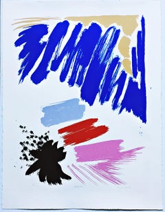 Friedel Dzubas Night Star Serigrafia astratta espressionista a colori firmata/N
