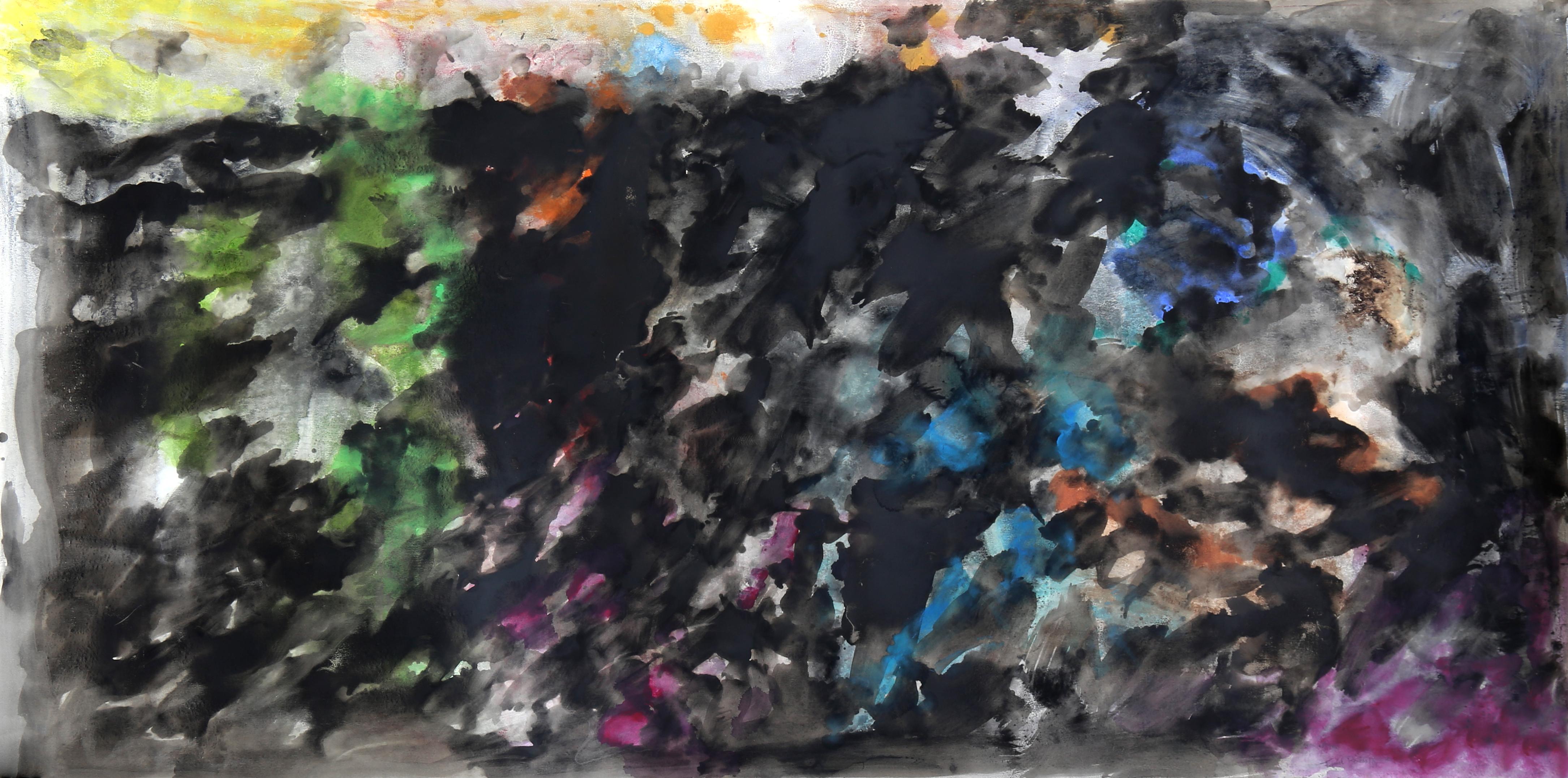 Large Abstract Monotype by Friedel Dzubas