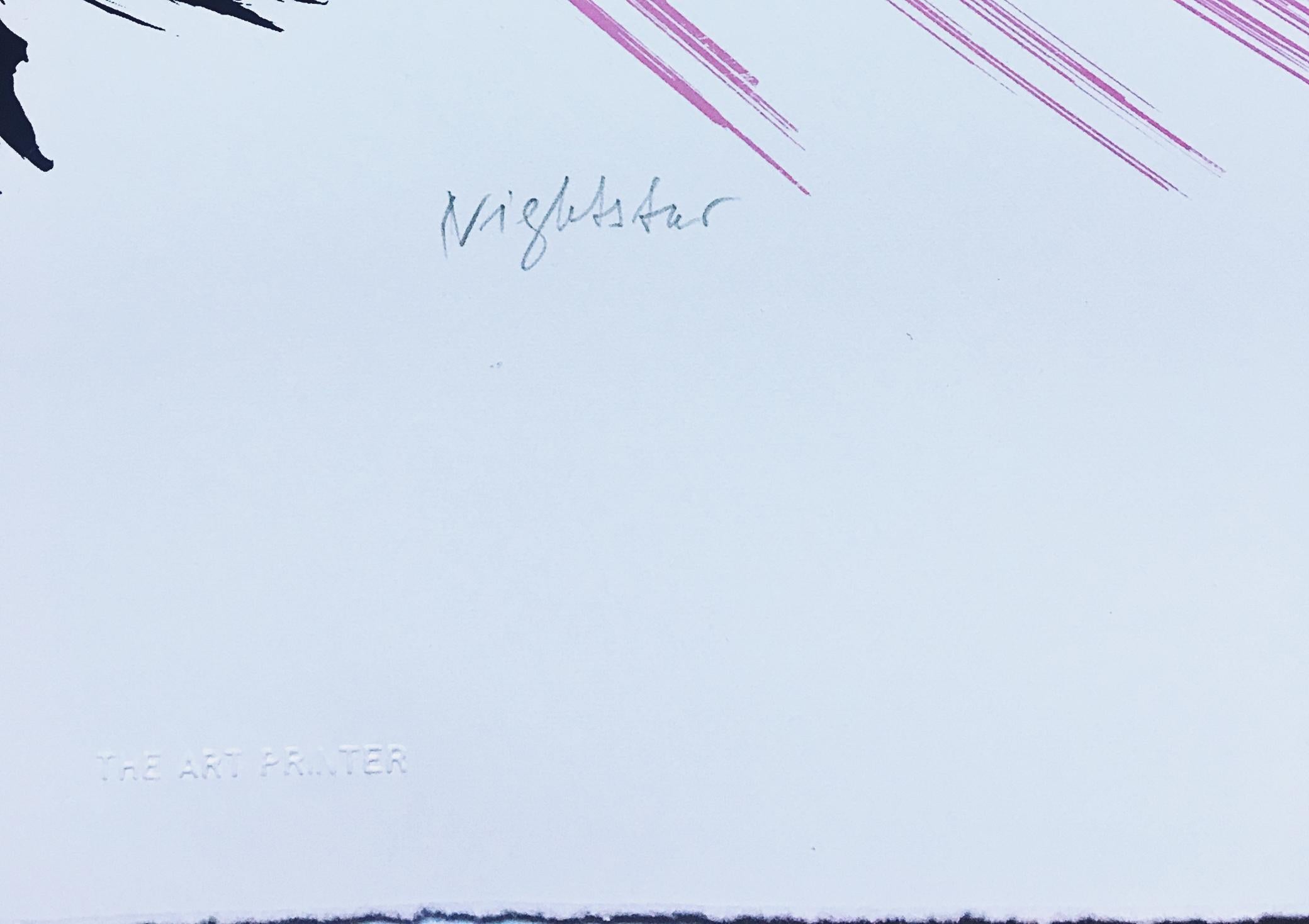 Friedel Dzubas
Étoile de nuit, 1984
Sérigraphie sur papier vélin avec des bords lustrés
Signé au crayon et numéroté 24/90 au recto
32 3/10 × 19 1/10 pouces
Non encadré
Magnifique sérigraphie de l'artiste renommé Friedel Dzubas. Signé à la main et