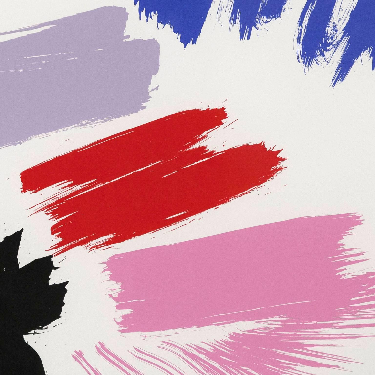 Night Star - Gray Abstract Print by Friedel Dzubas