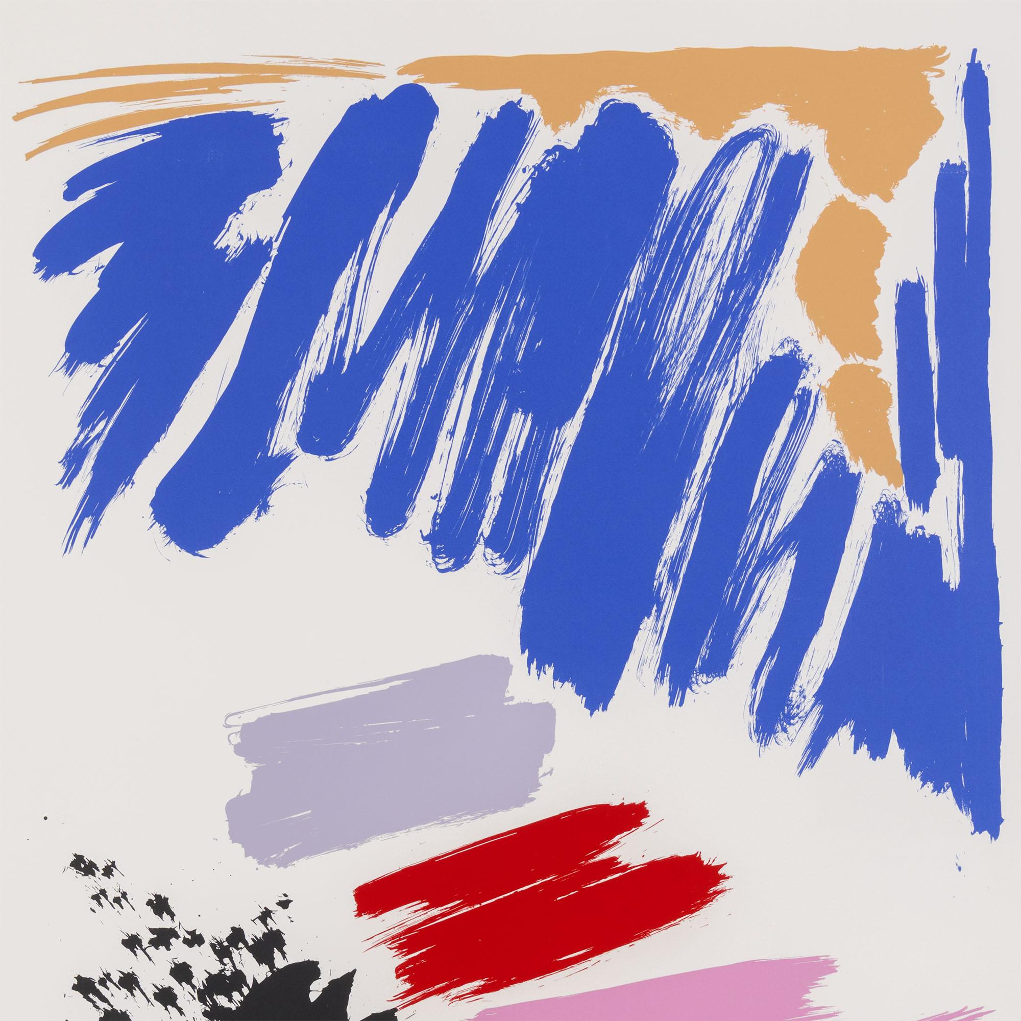 Night Star - Gray Abstract Print by Friedel Dzubas