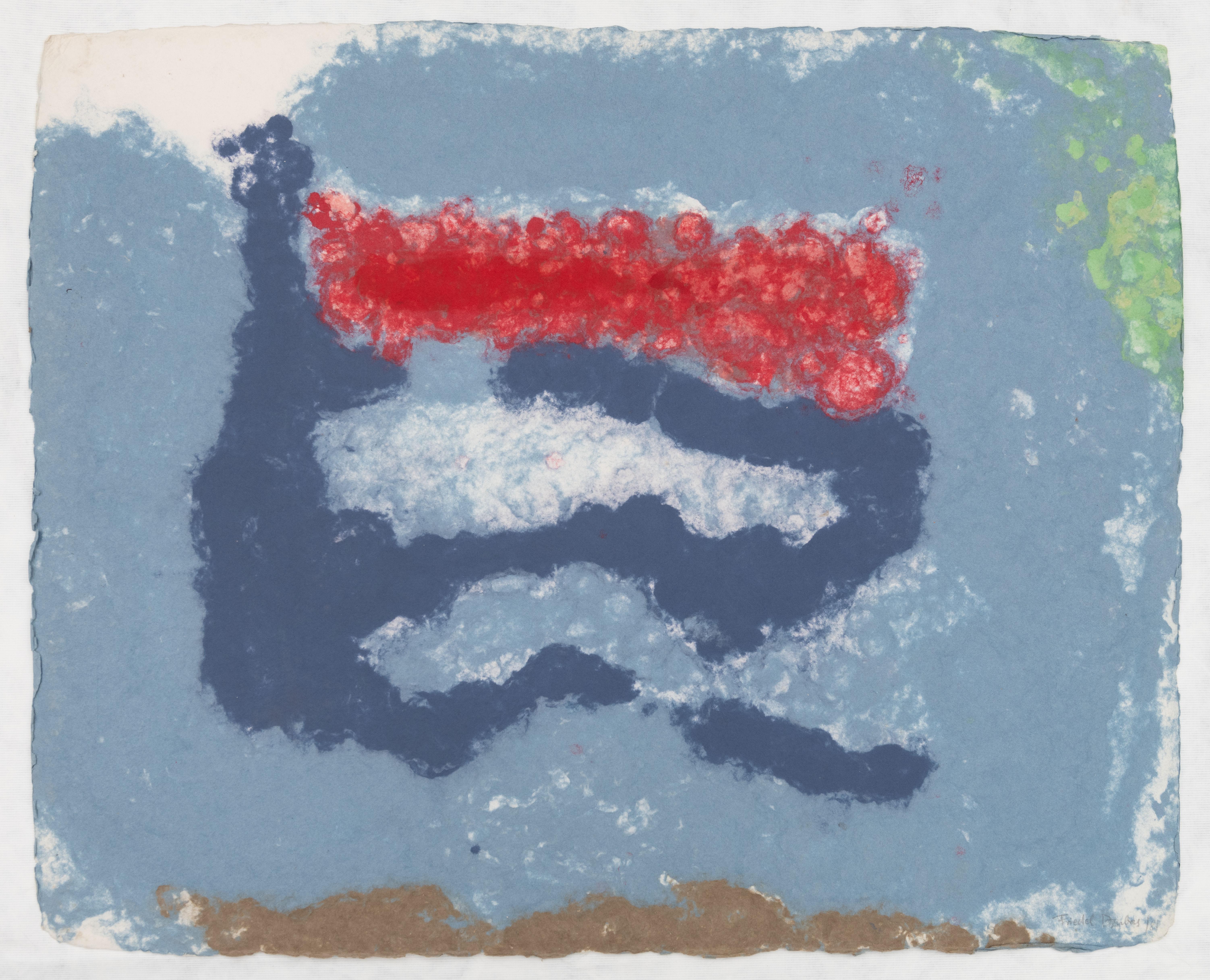 Friedel Dzubas
Sans titre, 1981
Impression monotype sur papier fait main
25 x 30 pouces


Né en 1915 à Berlin, Dzubas a fréquenté la Königstadtische Obrealschule, où un instructeur lui a permis de découvrir et de développer très tôt sa passion pour