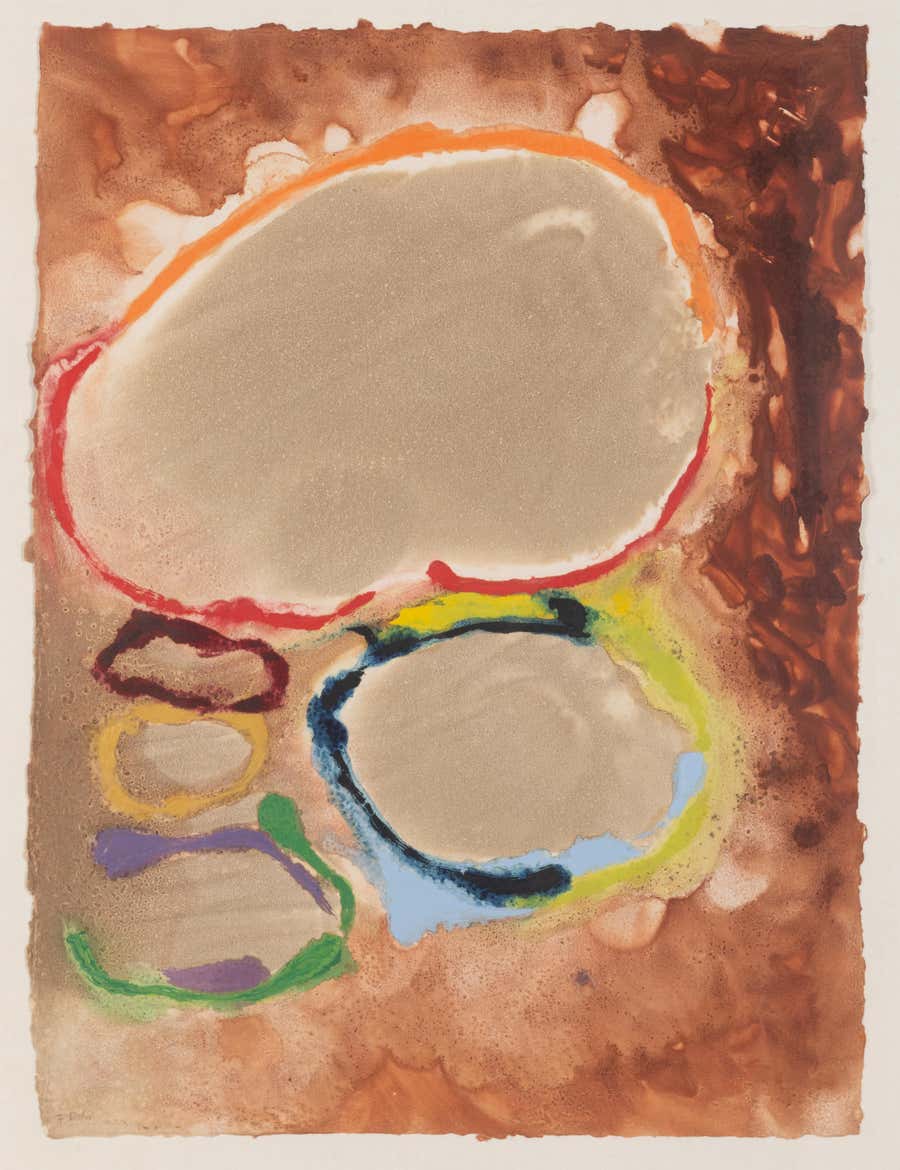 "Untitled" Friedel Dzubas, Hand-painted, Color Field, Earth and Primary Colors