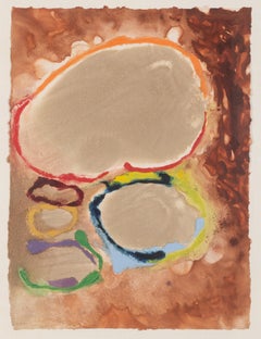 "Untitled" Friedel Dzubas, Hand-painted, Color Field, Earth and Primary Colors