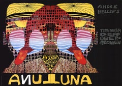 1990 Friedensreich Hundertwasser « Luna » Contemporary Multicolor Germany Ser