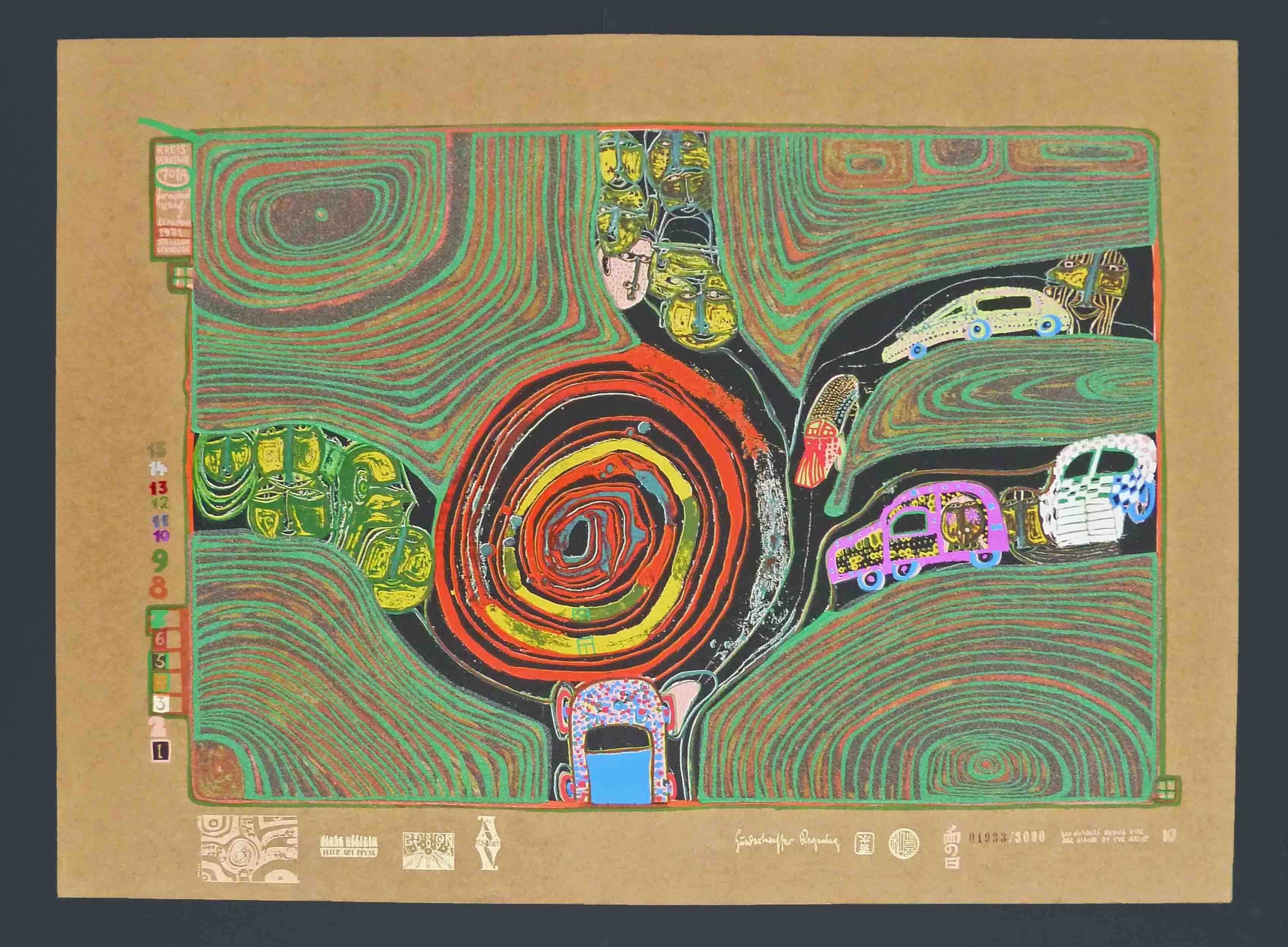 Crusade of the Crossroaders - Print by Friedensreich Hundertwasser