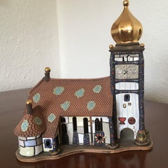 Hundertwasser's St. Barbara Church's Keramik-Miniatur mit Zertifikat