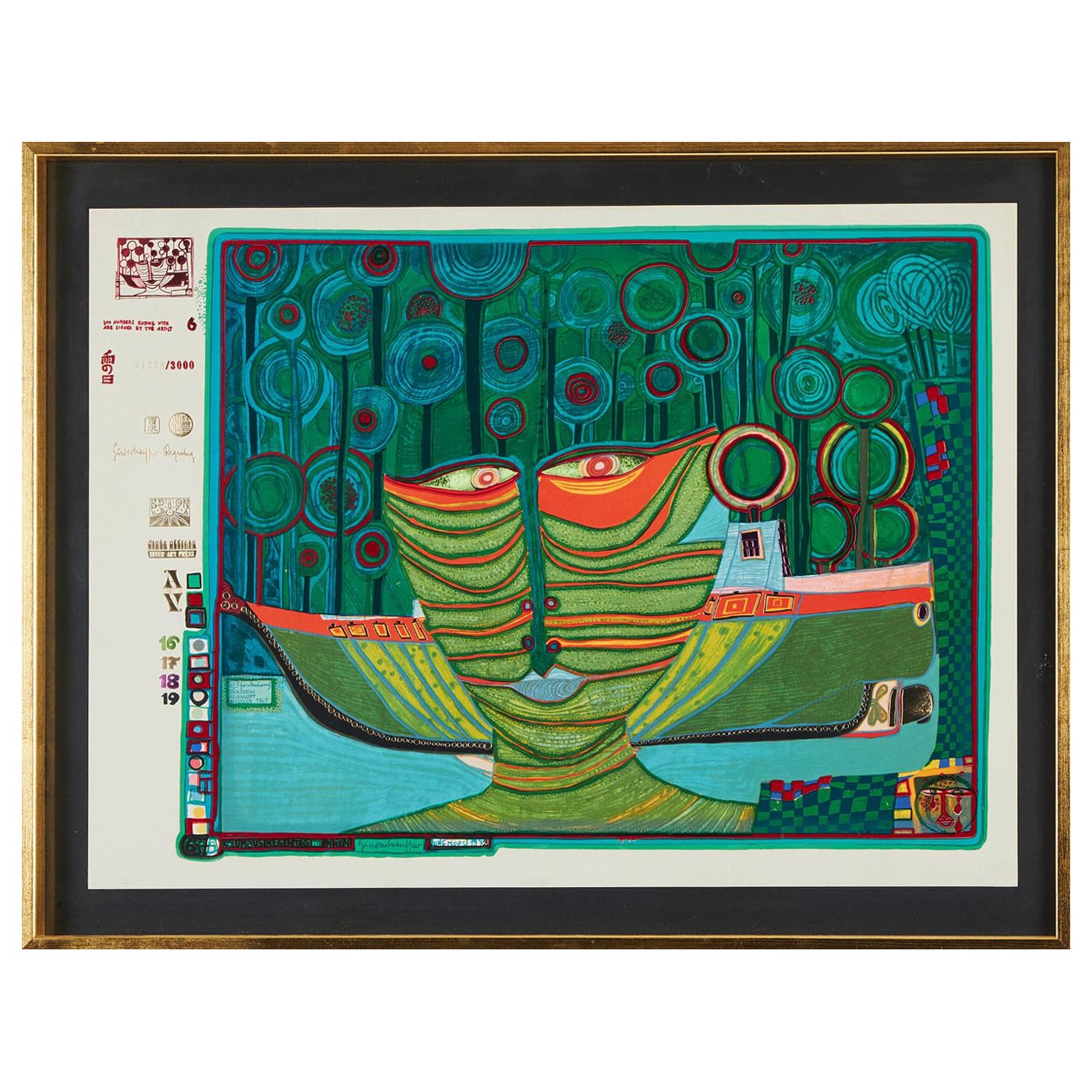 Friedensreich Hundertwasser Regentag Columbus en Inde