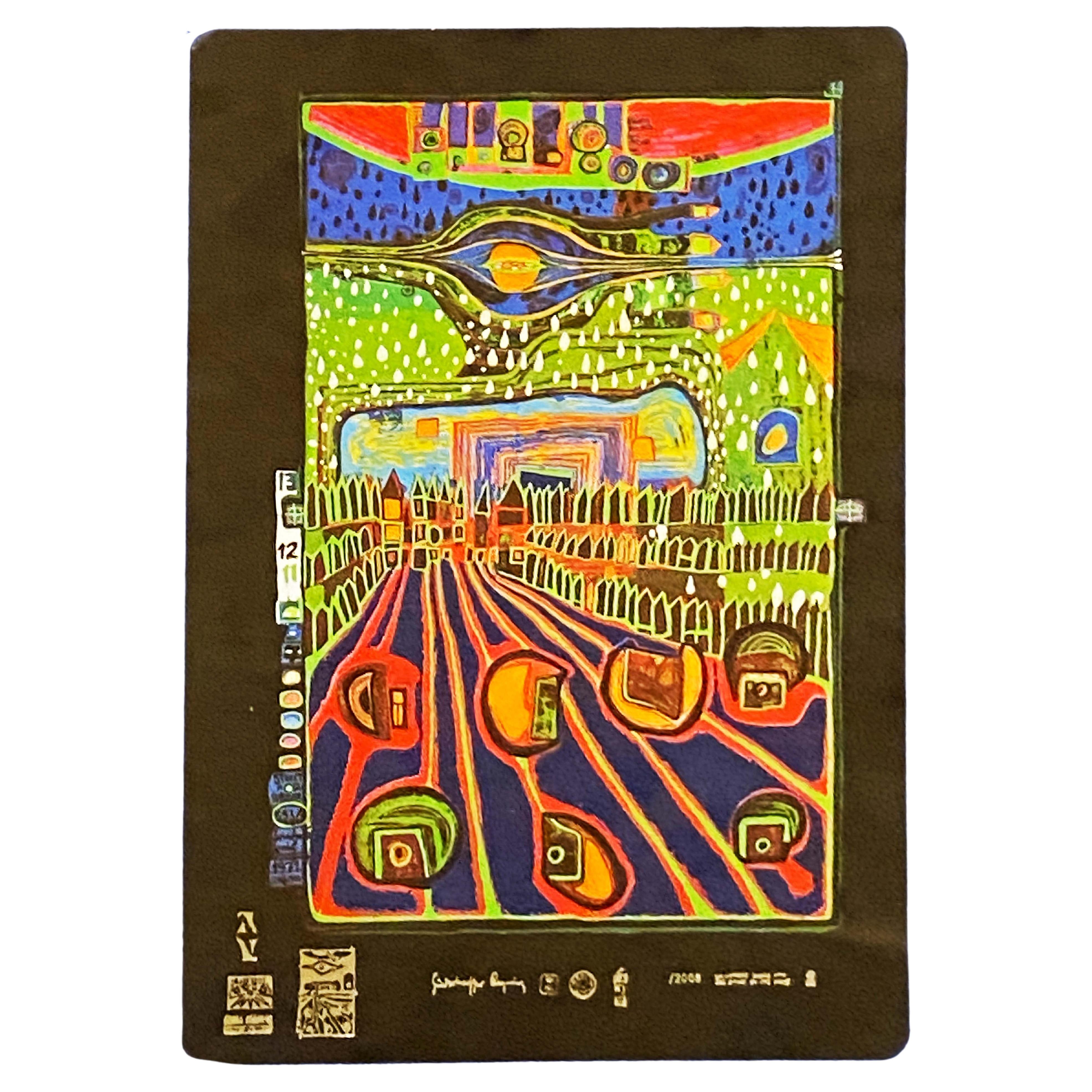 Friedensreich Hundertwasser Offset Printing With Embossing For Sale