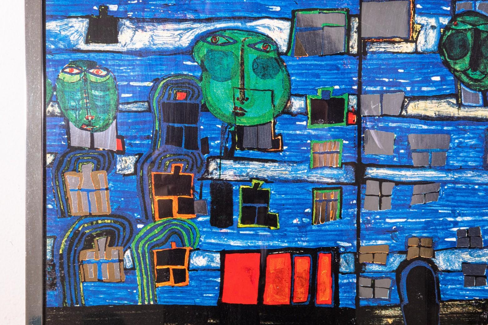 Friedensreich Hundertwasser Salviamo i mari Il canto delle balene Litografia offset 4