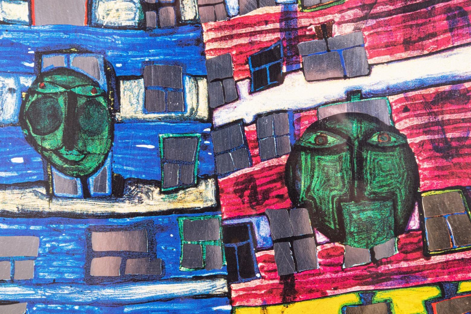 Friedensreich Hundertwasser Salviamo i mari Il canto delle balene Litografia offset 5