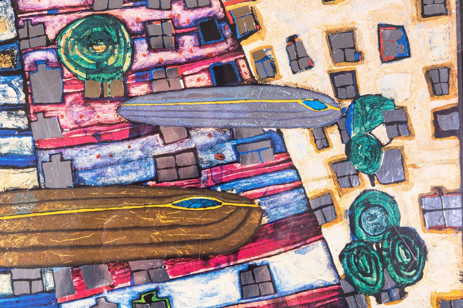 Friedensreich Hundertwasser Salviamo i mari Il canto delle balene Litografia offset 6