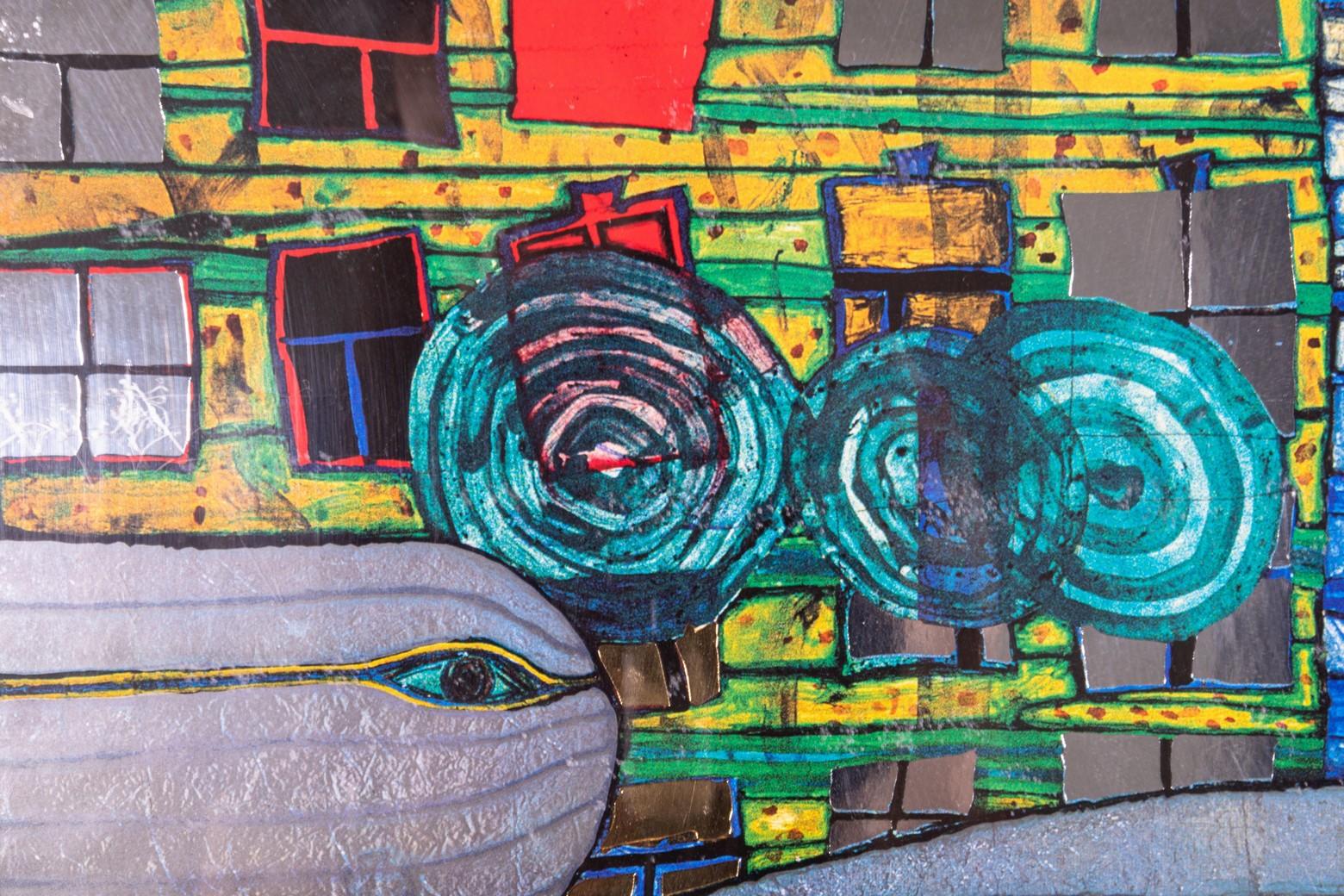 Friedensreich Hundertwasser: Offset-Lithho „ Save the Whales Song of the Whales“ 6