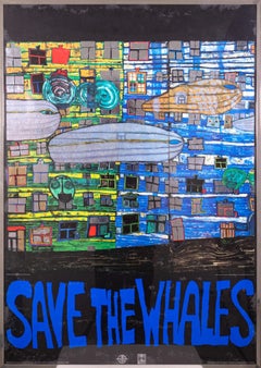 Friedensreich Hundertwasser Save the Whales Song of the Whales Offset Litho