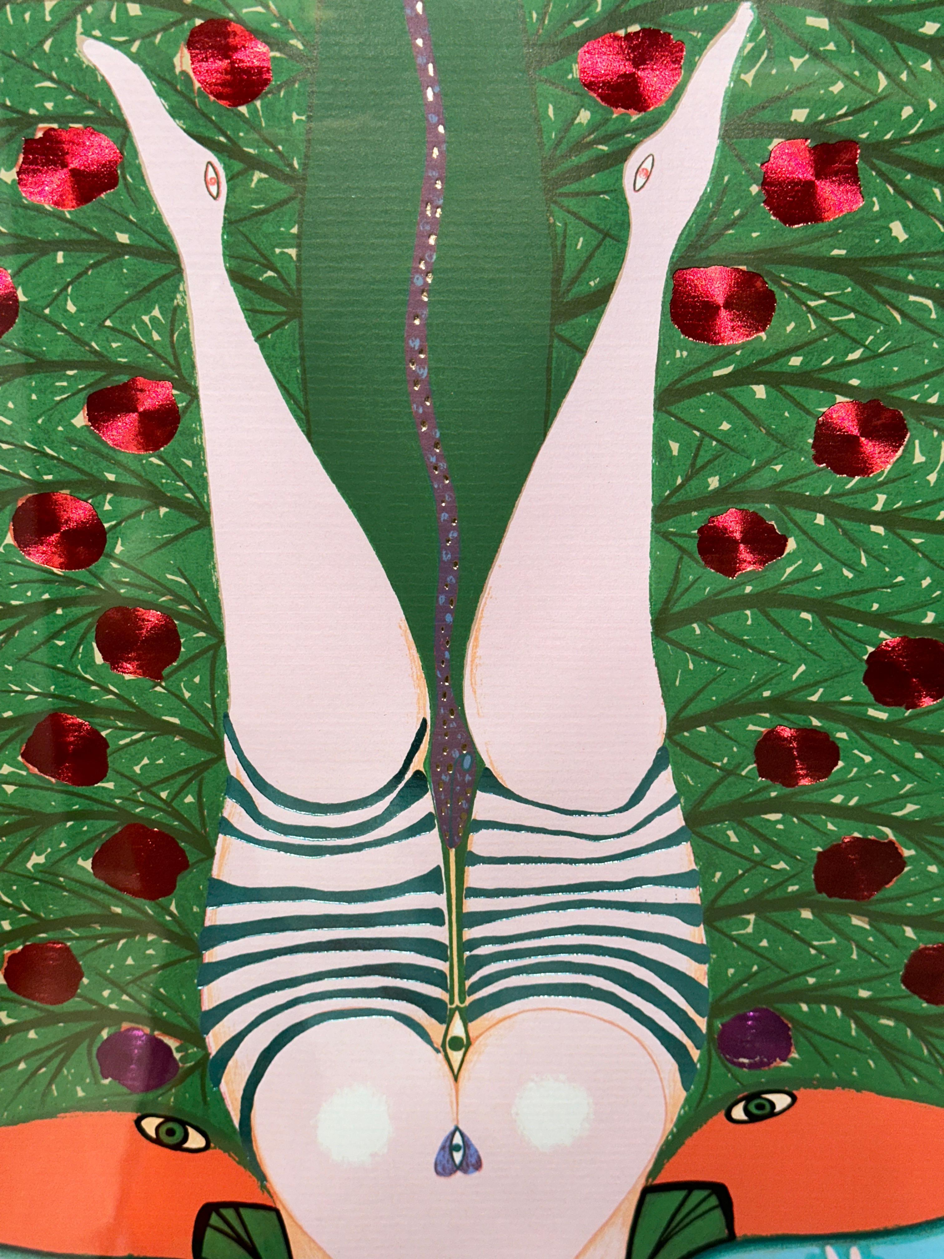 Friedensreich Hundertwasser Silkscreen Collage 1972 Homage Schroeder Sonnenstern For Sale 5