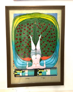 Friedensreich Hundertwasser Sérigraphie Collage 1972 Homage Schroeder Sonnenstern