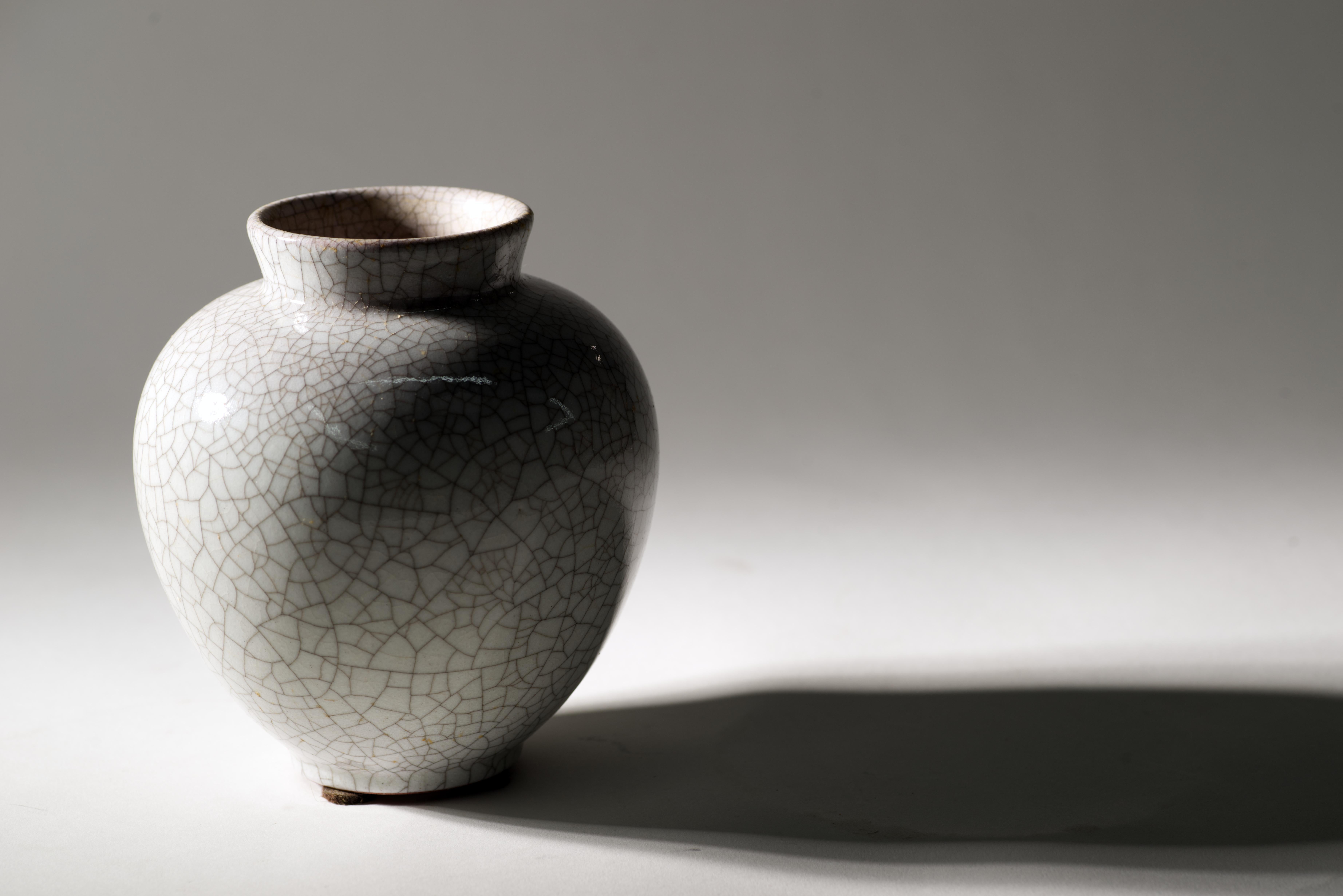 XX secolo Vaso Friedgard Glatzle per Karlsruhe Majolika Craquelure West German Pottery 195 in vendita