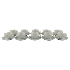 Friedl Holzer-Kjellberg '1905-1993' for Arabia, 10 Coffee Cups with Saucers