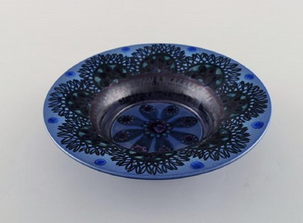 Finnish Friedl Holzer Kjellberg for Arabia, Bowl in Glazed Ceramics, 1950s For Sale